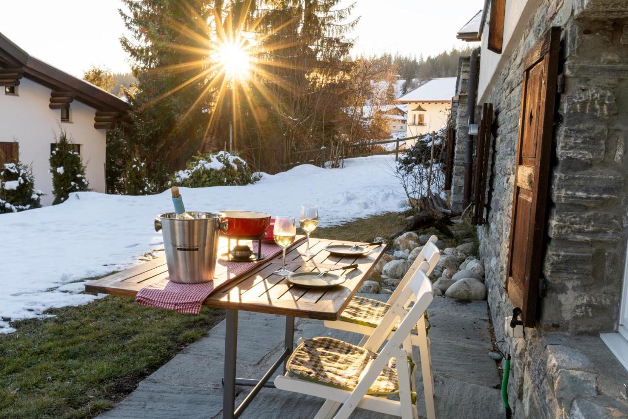 Charmantes Apartment Mit Grossem Garten .Kids4Free. Flims Exteriér fotografie