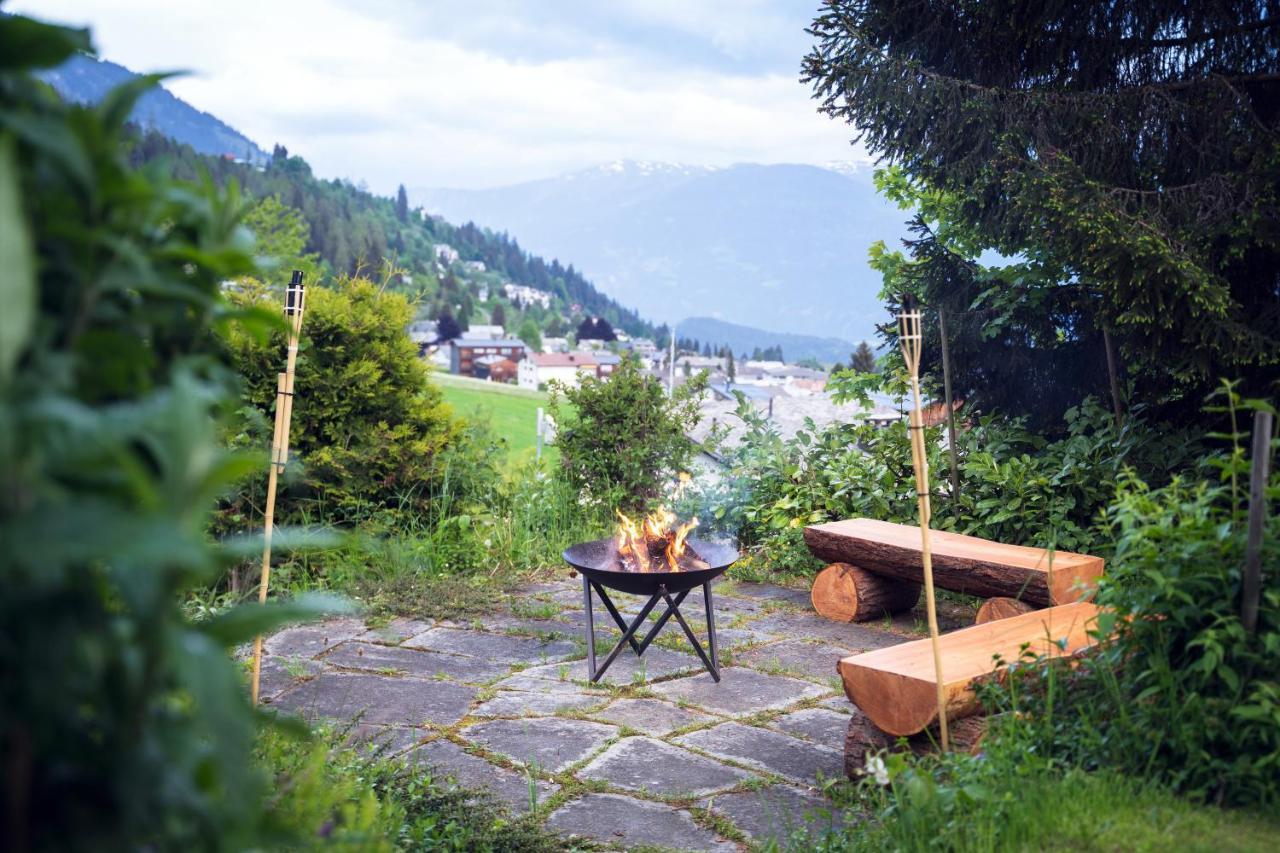 Charmantes Apartment Mit Grossem Garten .Kids4Free. Flims Exteriér fotografie